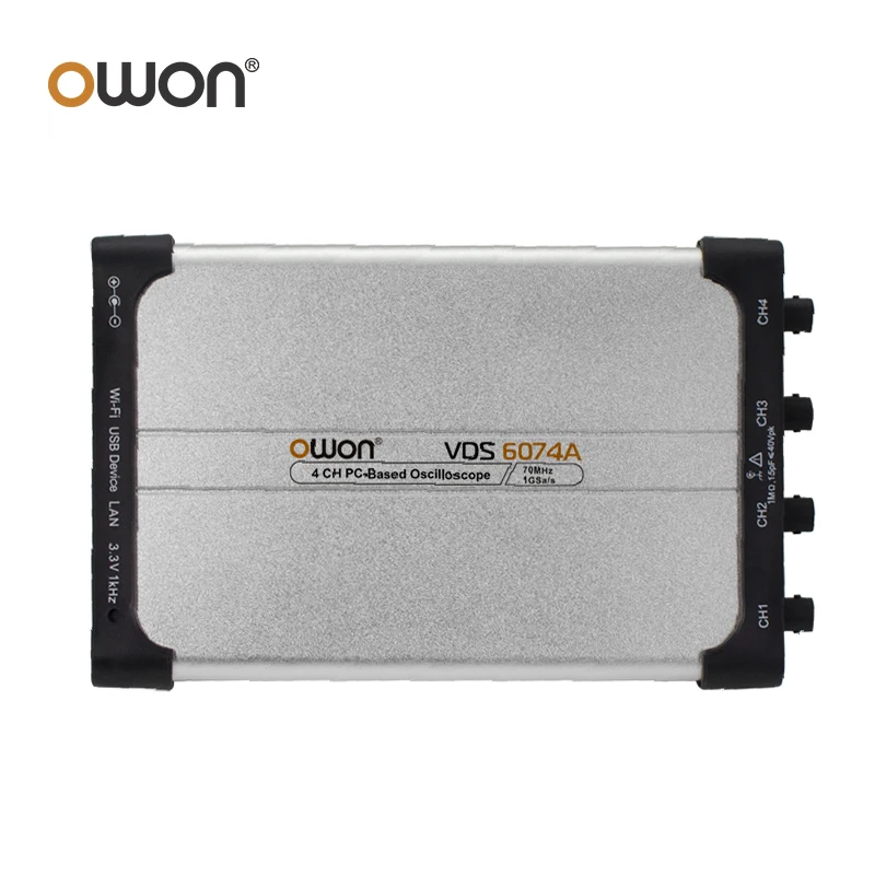OWON VDS6074A VDS6104A 14-битный Цифровой Осциллограф Virtual PC с пропускной способностью 1GSa/S 100 МГц 4-канальные Портативные USB-осциллографы Изображение 0