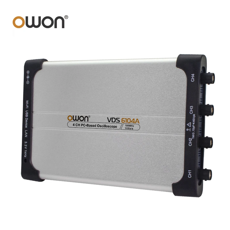 OWON VDS6074A VDS6104A 14-битный Цифровой Осциллограф Virtual PC с пропускной способностью 1GSa/S 100 МГц 4-канальные Портативные USB-осциллографы Изображение 3