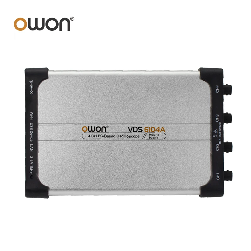 OWON VDS6074A VDS6104A 14-битный Цифровой Осциллограф Virtual PC с пропускной способностью 1GSa/S 100 МГц 4-канальные Портативные USB-осциллографы Изображение 4