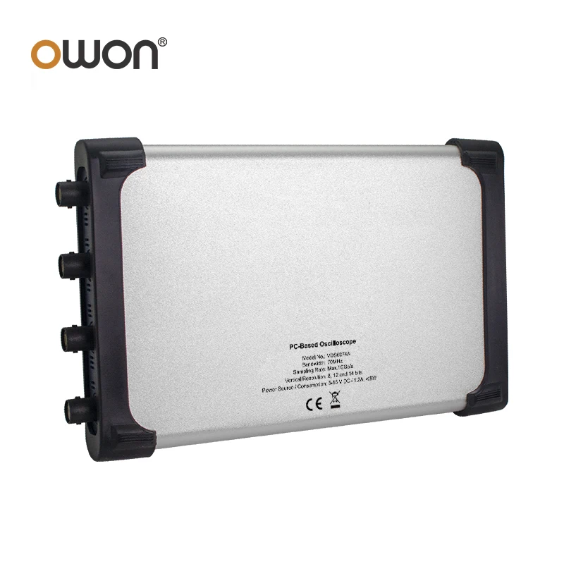 OWON VDS6074A VDS6104A 14-битный Цифровой Осциллограф Virtual PC с пропускной способностью 1GSa/S 100 МГц 4-канальные Портативные USB-осциллографы Изображение 5