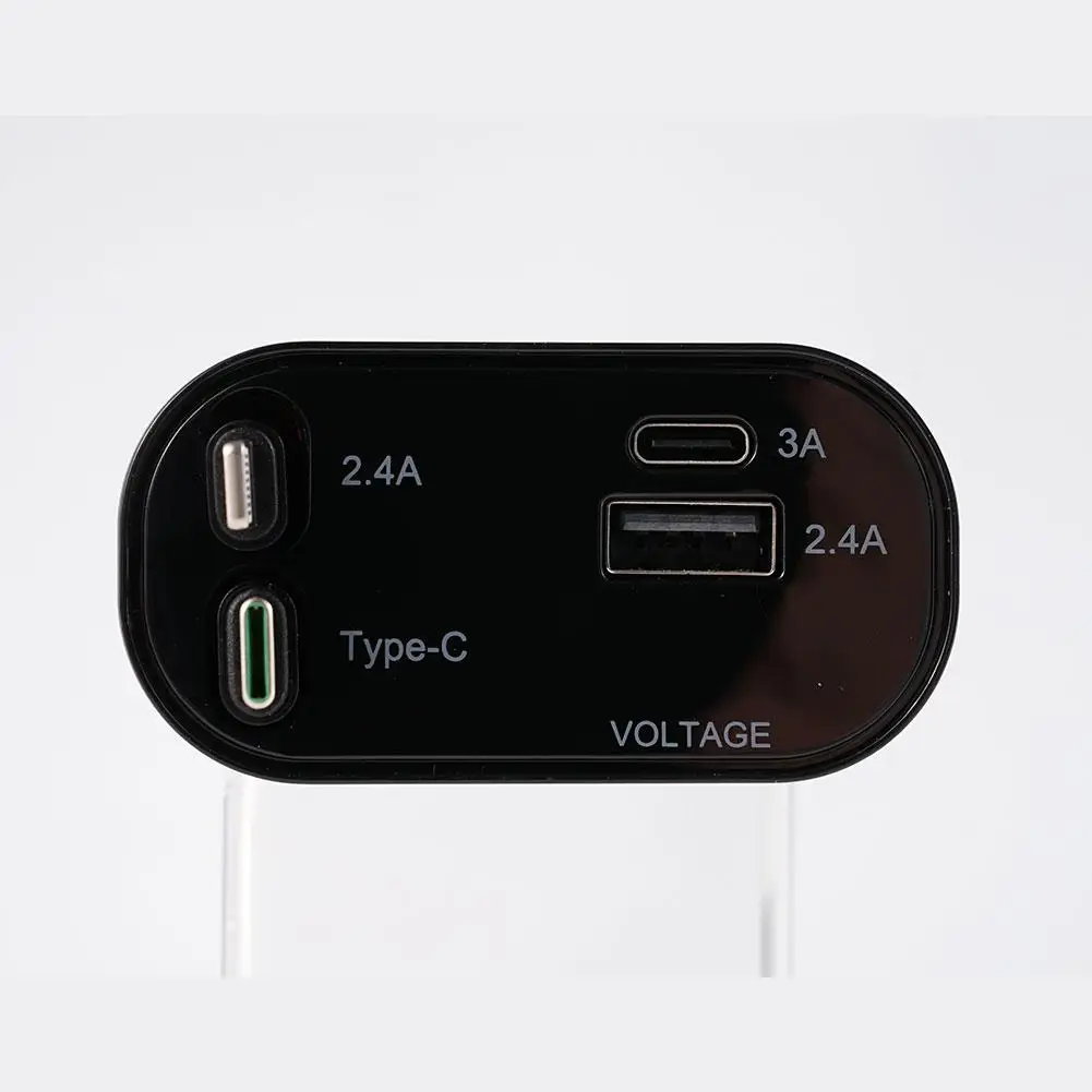 100 Вт 4 В 1 Выдвижное Автомобильное Зарядное Устройство USB Type C Кабель Для iPhone Samsung Шнур Быстрой Зарядки Адаптер Прикуривателя Изображение 4