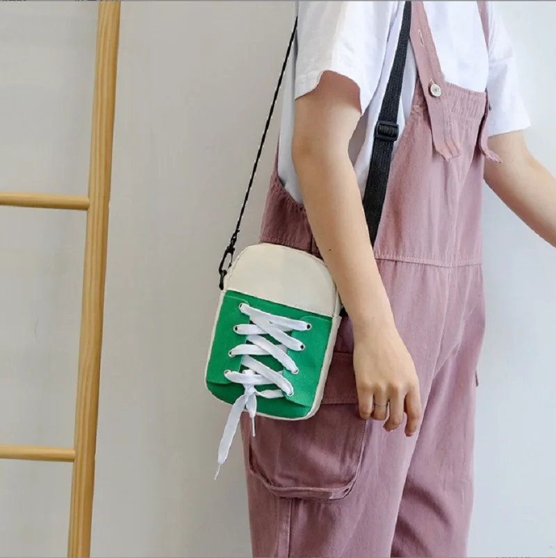 Новая женская сумка, холщовая сумка, модная обувь творческой индивидуальности, сумка через плечо, женская забавная сумочка и кошельки Изображение 1