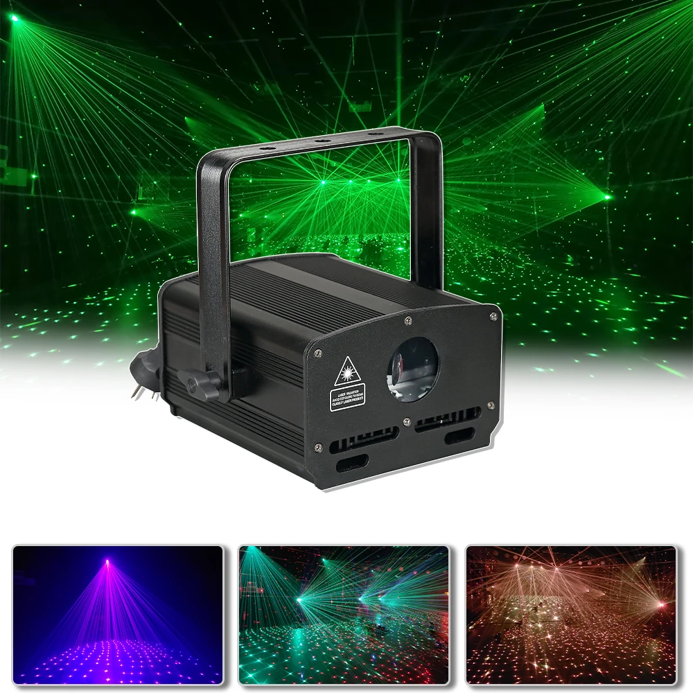 2 Вт RGB эффект звездного неба Laer Light Внутренний проектор DMX512 DJ Disco Stage RDM Party Рождественское свадебное освещение Изображение 0