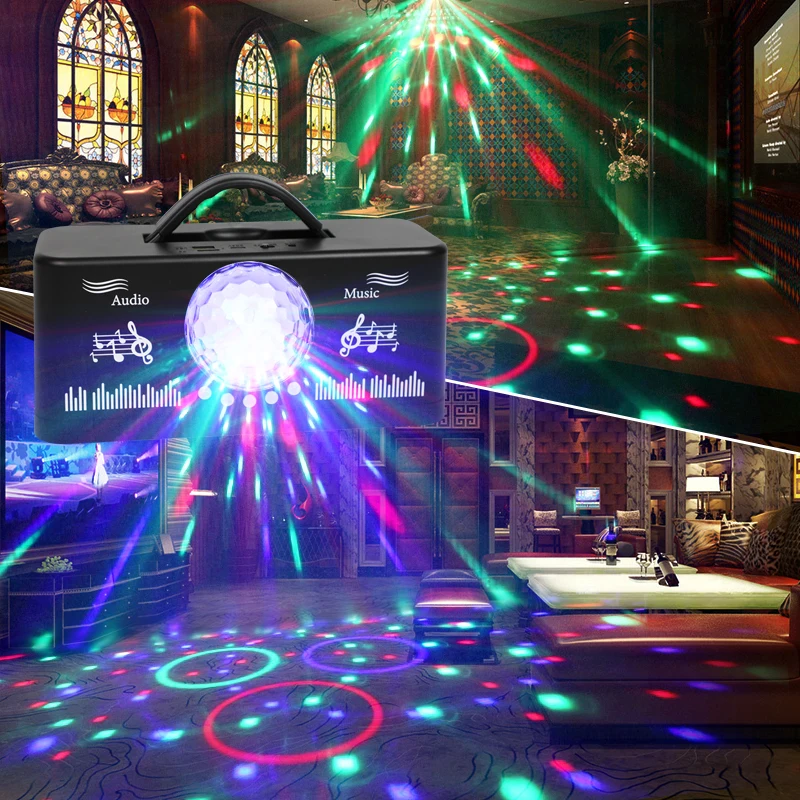 WUZSTA LED Bluetooth динамик Проектор Световая вечеринка Дискотека Цветная RGB лампа Бусины USB Музыка Семейный КТВ Спальня Бар Украшение дня рождения Изображение 0