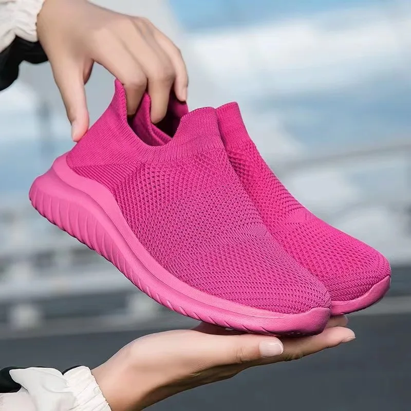 Женская Новая Вулканизированная обувь, Легкие Дышащие Кроссовки Большого размера, Мягкие Удобные Нескользящие Сетчатые Кроссовки Zapatos Para Mujer Изображение 5