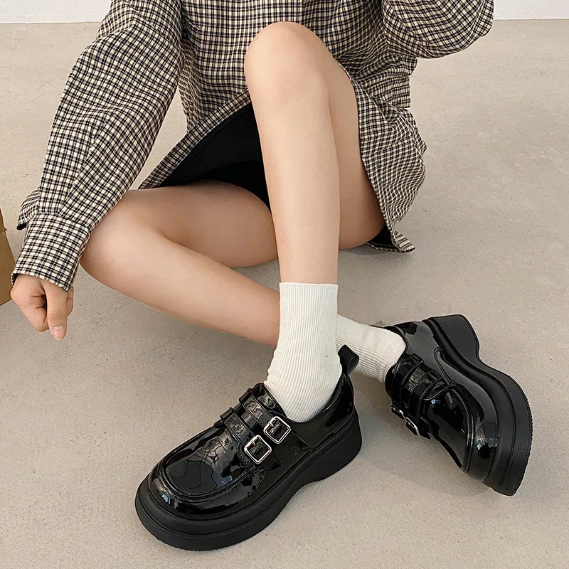 Летняя Женская обувь, Универсальные Белые Кроссовки С круглым носком И мелким Носком, Оксфорды, Женская Обувь, Сабо На платформе, Modis 2023 N Изображение 2