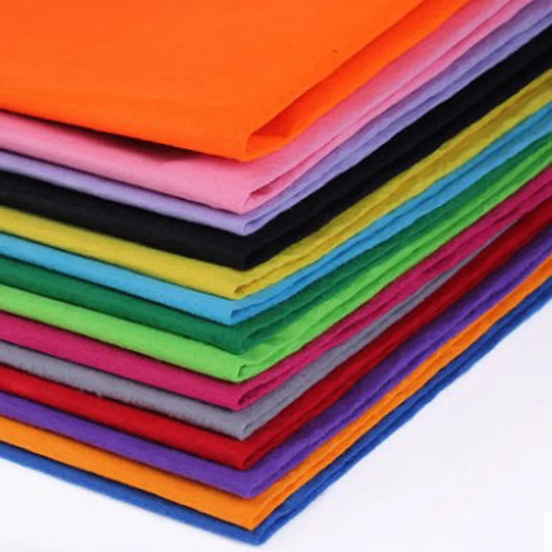 16 Цветов на выбор 50x40 см Толщиной 1 мм Полиэфирный штамп Нетканый войлок Лоскутное шитье своими руками, сумка для игрушек, украшение дома Изображение 1