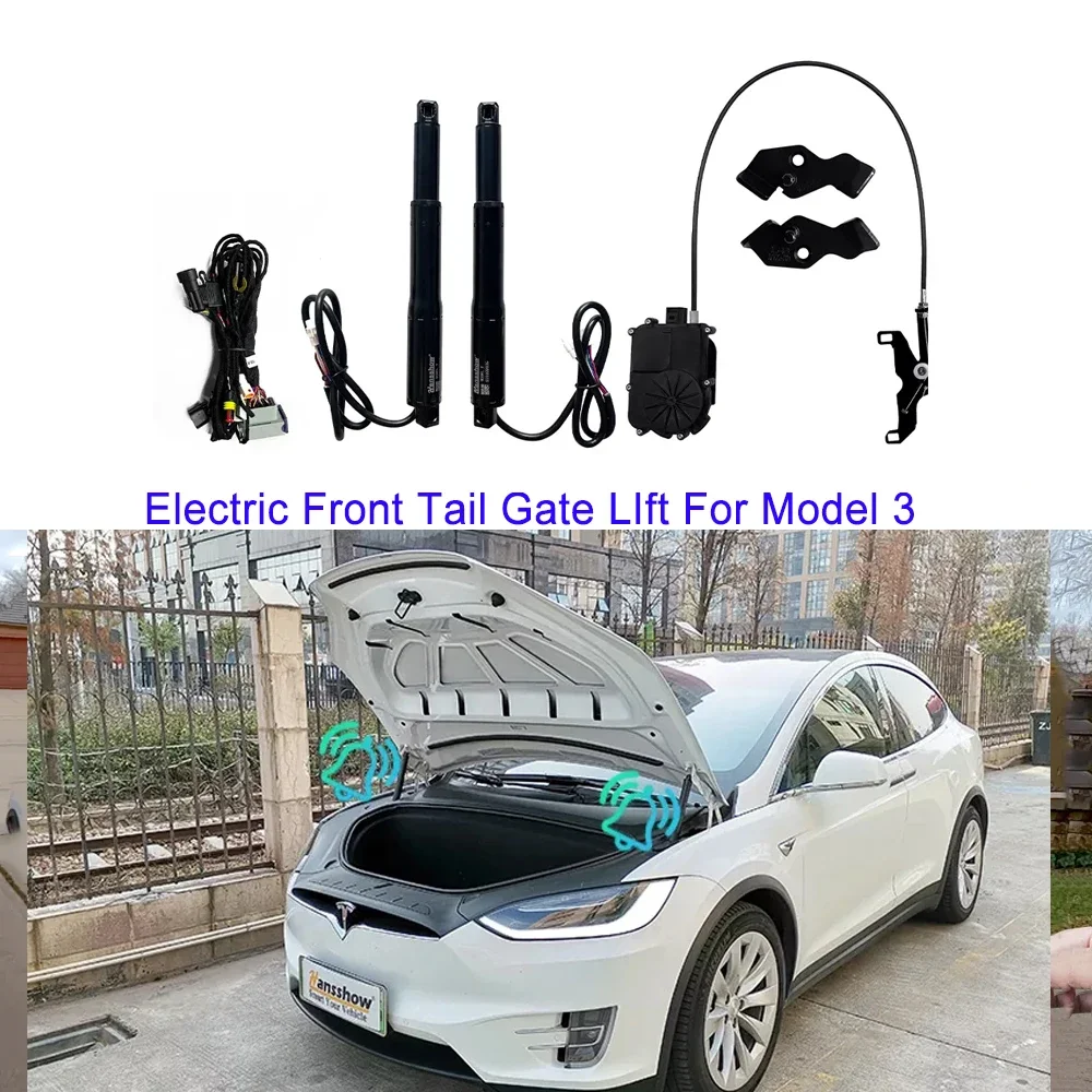 Электрическая Система Подъема Передней двери Багажника Автомобиля с Электроприводом Модифицирована для Tesla Model 3 2016-2023 Автоматическое Управление Приложением Power APP Anti-Pinch Изображение 0