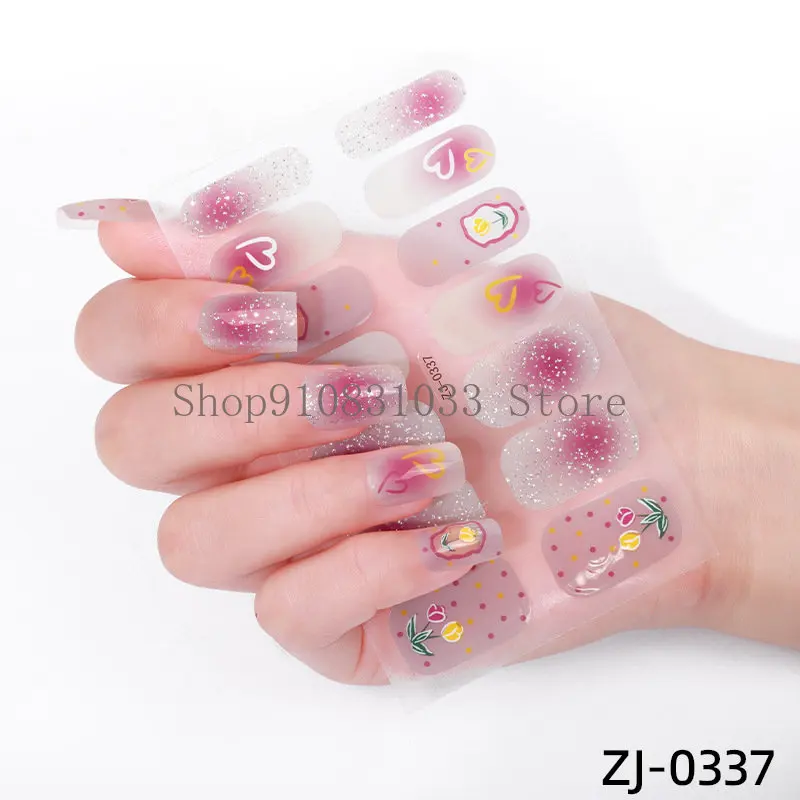1 Лист Очаровательной 3D наклейки для ногтей с Розовым Пламенем, полное покрытие, Женская мода, дизайн ногтей, Маникюр, Корейские украшения, Принадлежности для ногтей Изображение 3
