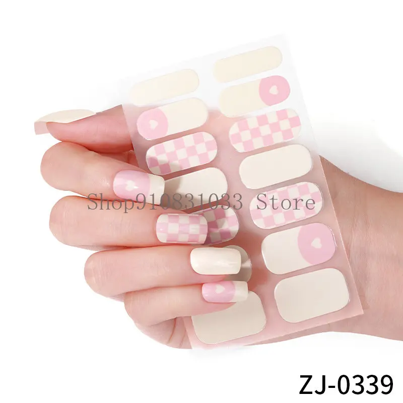 1 Лист Очаровательной 3D наклейки для ногтей с Розовым Пламенем, полное покрытие, Женская мода, дизайн ногтей, Маникюр, Корейские украшения, Принадлежности для ногтей Изображение 5