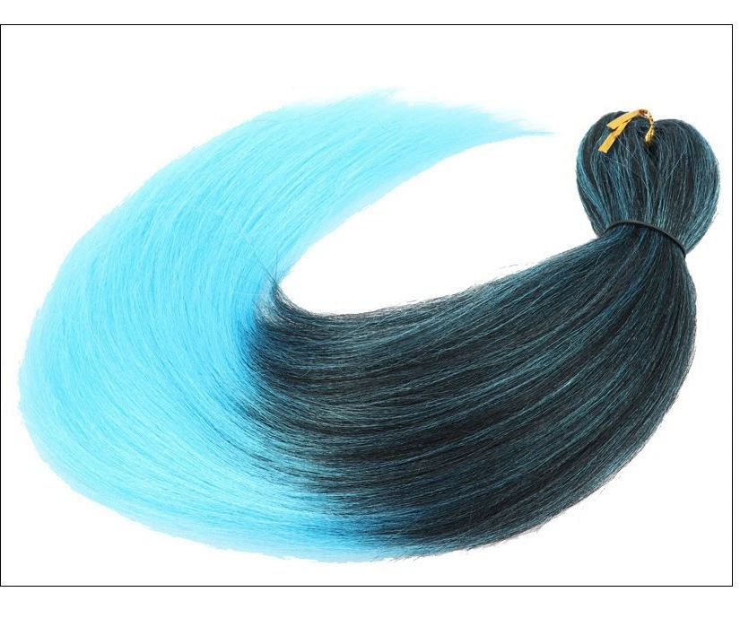 Similler 26 дюймов Легкое синтетическое плетение волос, предварительно растянутые прямые волосы цвета Яки, цвет омбре, гигантские косички для волос Изображение 4