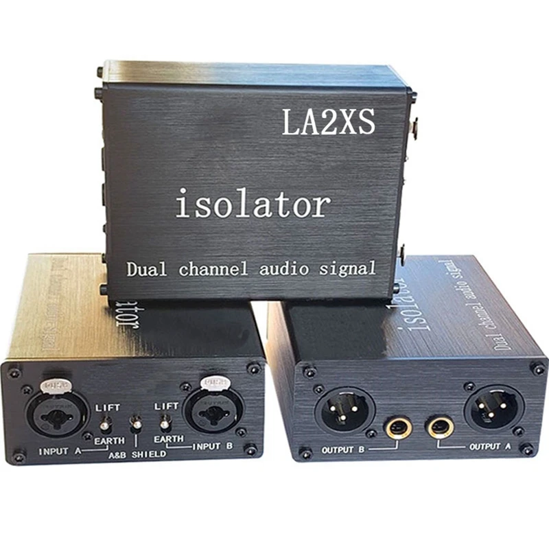 1 шт. Фильтр шумоподавления, изолятор аудиосигнала, устраняет текущий шум, двухканальный 6,5 XLR микшер, аудиоизолятор LA2XS Изображение 2