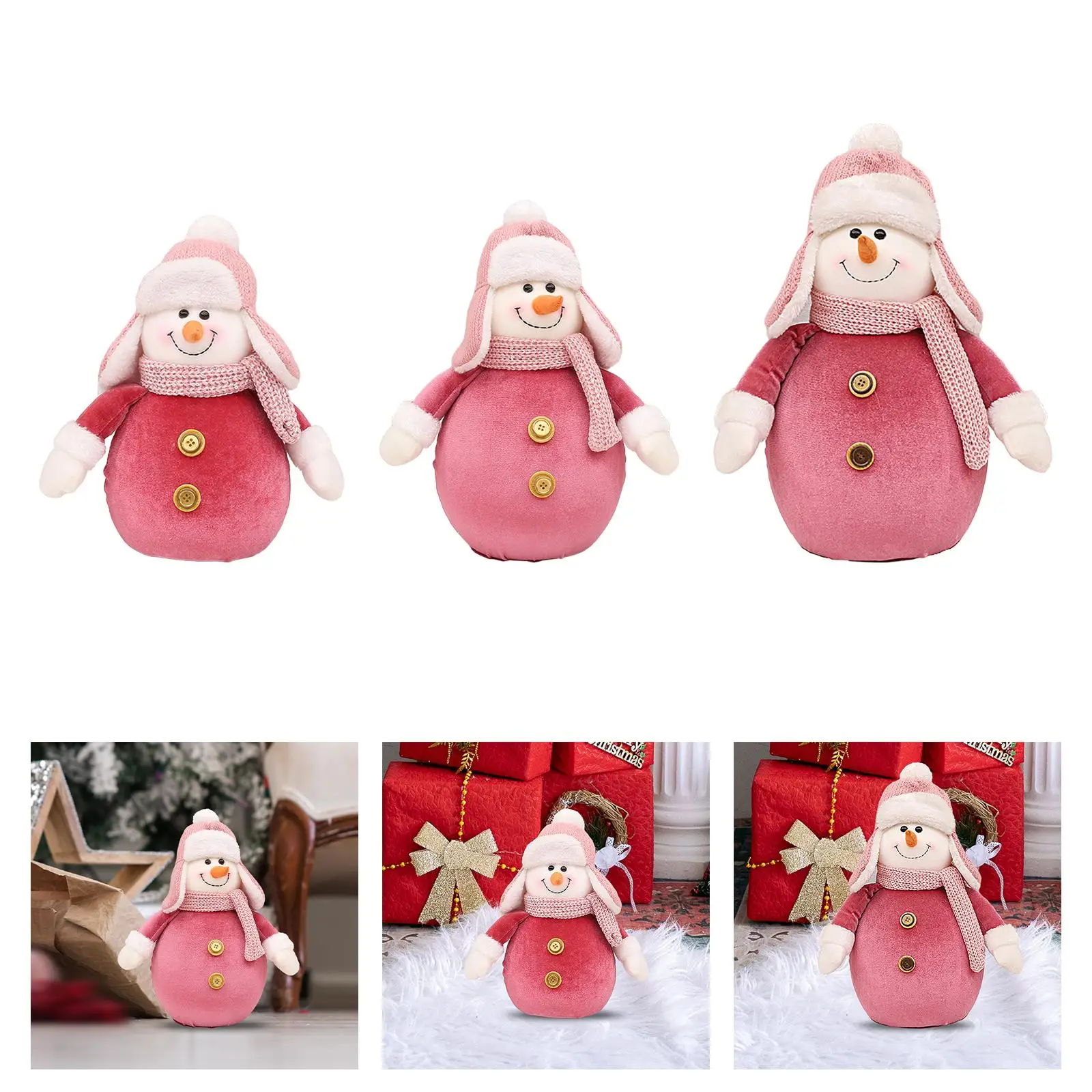 Рождественское украшение столешницы, кукла-снеговик для центральной полки в гостиной Изображение 1