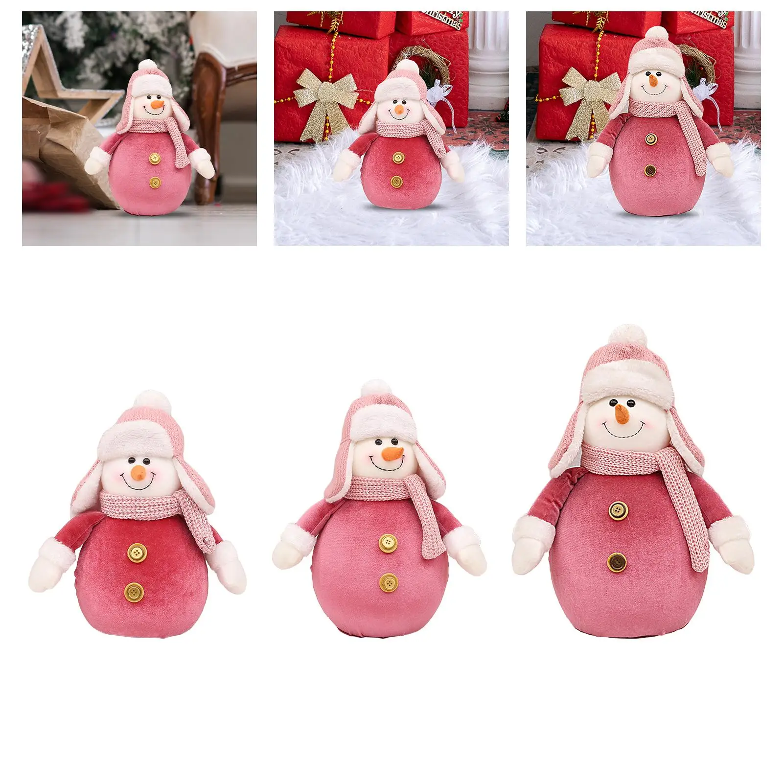 Рождественское украшение столешницы, кукла-снеговик для центральной полки в гостиной Изображение 2