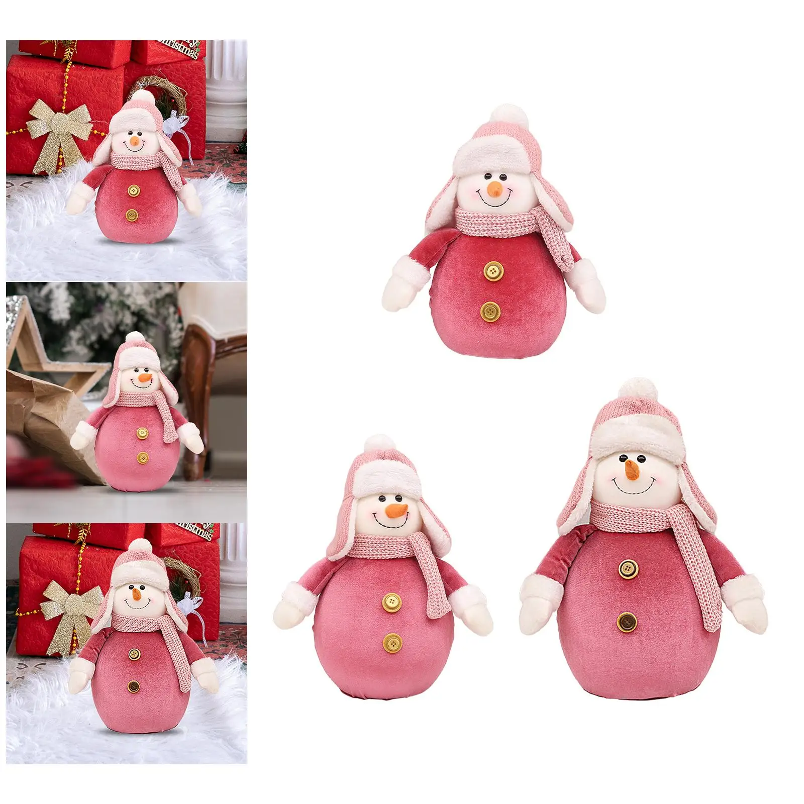 Рождественское украшение столешницы, кукла-снеговик для центральной полки в гостиной Изображение 3