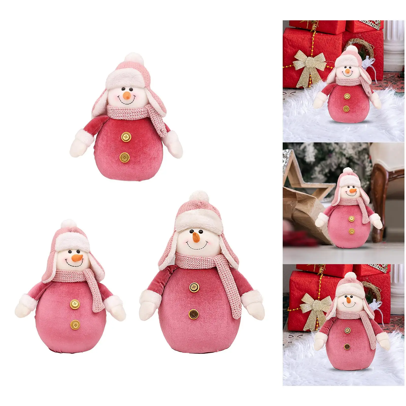 Рождественское украшение столешницы, кукла-снеговик для центральной полки в гостиной Изображение 4