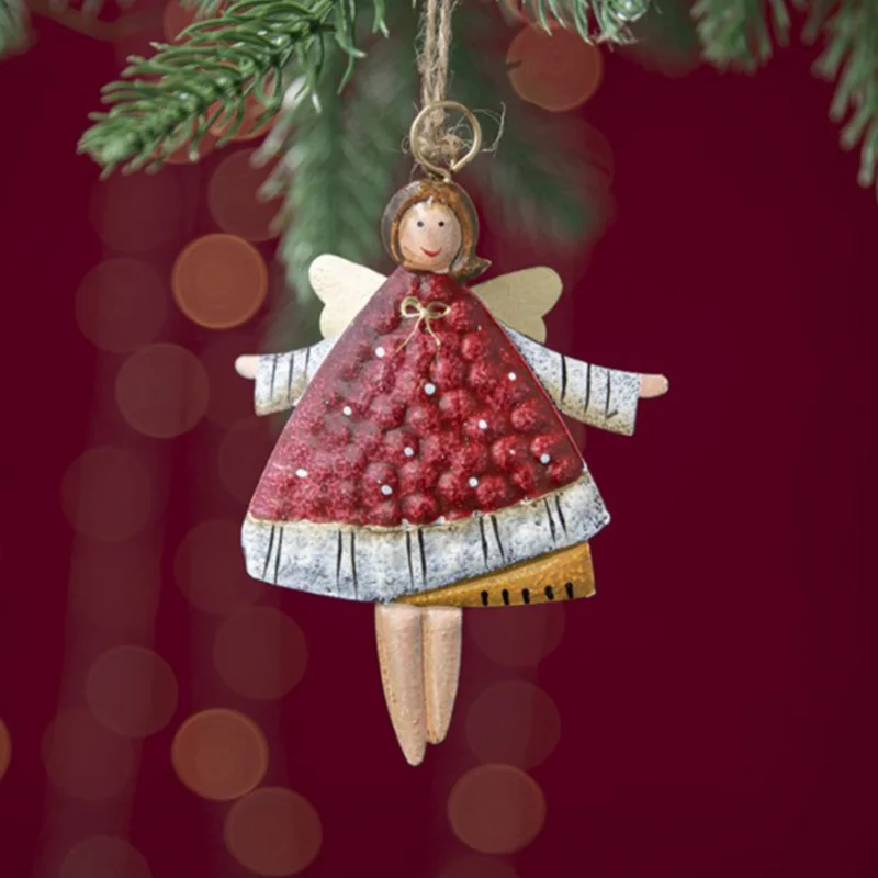 Рождественский Ангел Кукла Кулон Старинные Железные Украшения Рождественское Украшение для дома Украшение Рождественской Елки 2023 Натальный Подарок Navidad Изображение 4