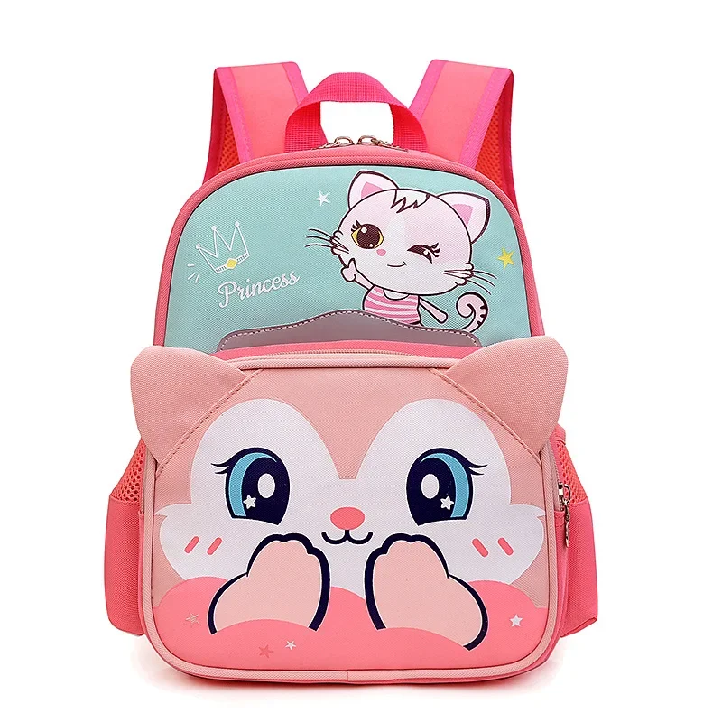 Новый детский мультяшный рюкзак, симпатичный школьный рюкзак для детского сада контрастного цвета, легкий рюкзак для хранения на открытом воздухе Изображение 4