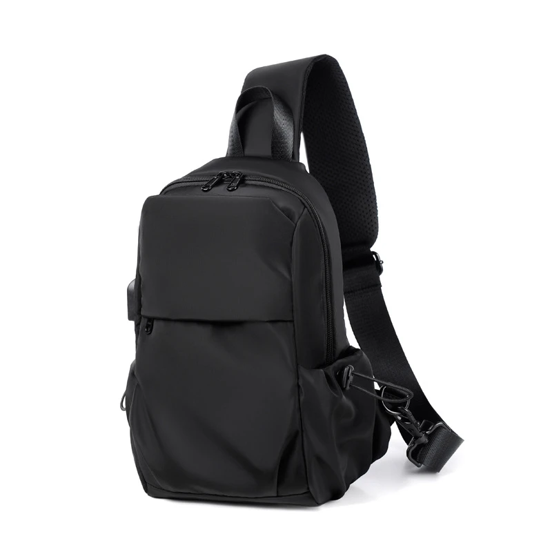 Дорожная сумка через плечо, водонепроницаемая, с USB-зарядкой, нейтральные сумки через плечо, школьные мужские повседневные спортивные сумки на грудь Изображение 0