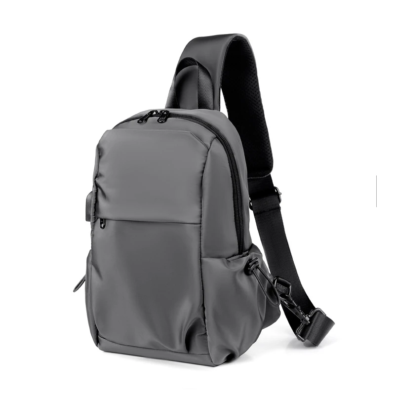 Дорожная сумка через плечо, водонепроницаемая, с USB-зарядкой, нейтральные сумки через плечо, школьные мужские повседневные спортивные сумки на грудь Изображение 2