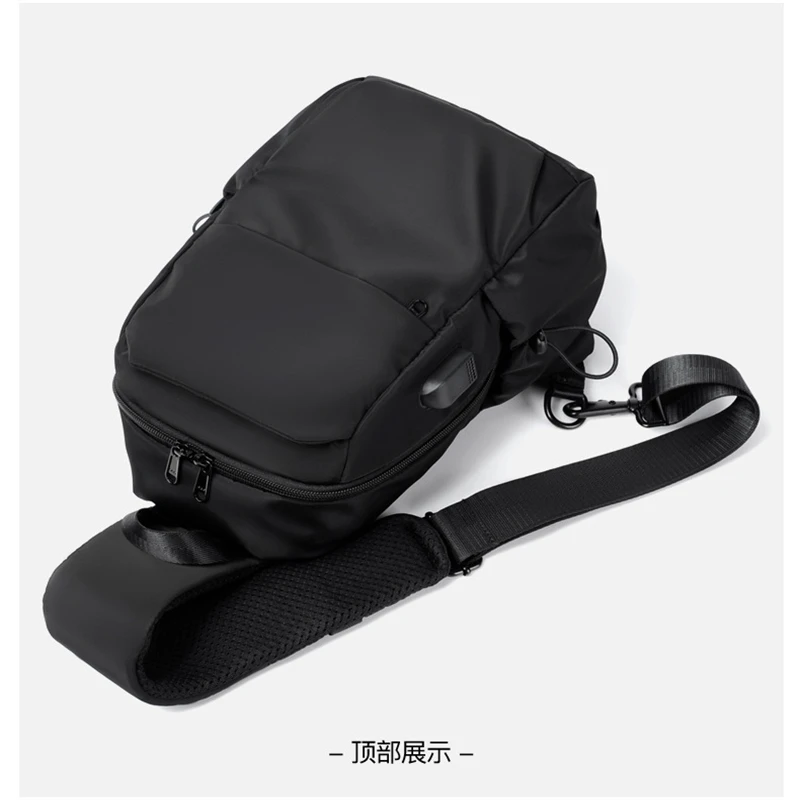 Дорожная сумка через плечо, водонепроницаемая, с USB-зарядкой, нейтральные сумки через плечо, школьные мужские повседневные спортивные сумки на грудь Изображение 3