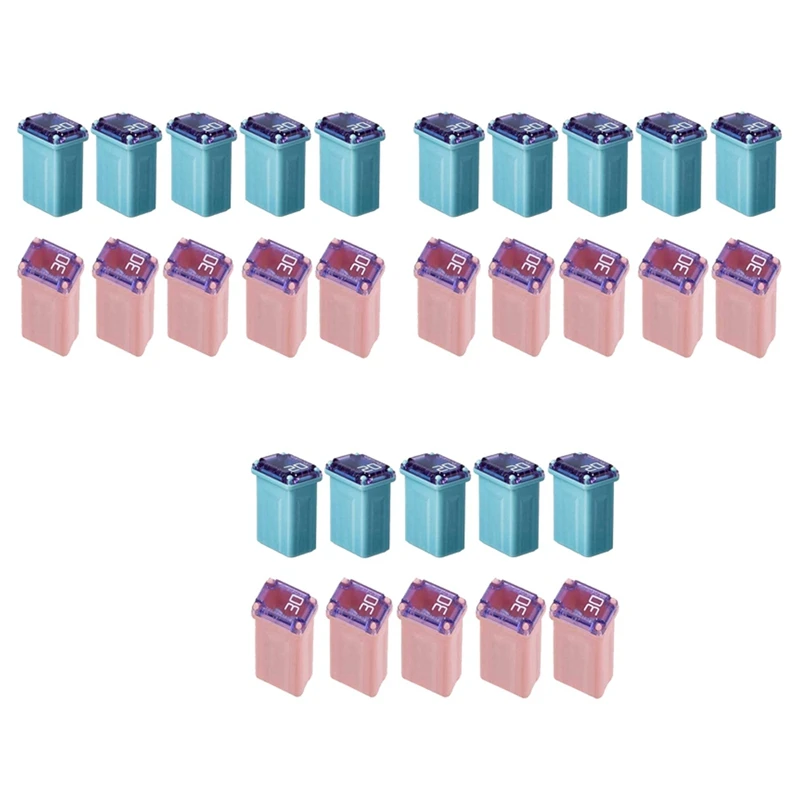 30 ШТ. миниатюрных коробчатых предохранителей мощностью 20 на 30 амПер типа FMM MCASE, предохранителей FMM Maxi (