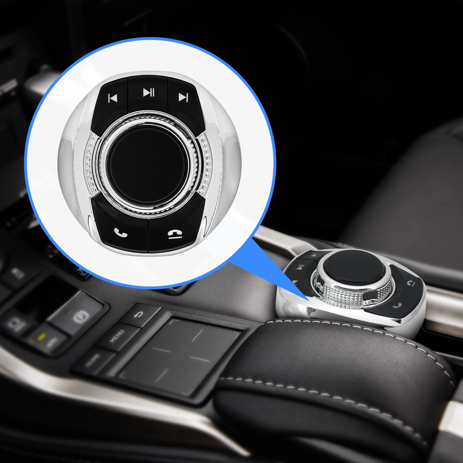 Универсальный беспроводной автомобильный кнопочный переключатель рулевого колеса для Android, Автомагнитола, Мультимедийная навигация, 8 клавиш, Кнопка управления формой чашки Изображение 2